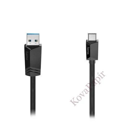Kábel HAMA USB-C/USB-A 1m fekete