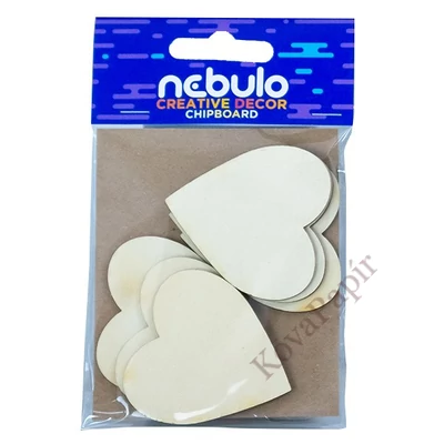 Karton dekoráció NEBULO szívek 6 darabos