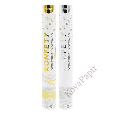 Konfetti ágyú JUNIOR 40 cm metál hasábok