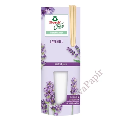Légfrissítő utántöltő FROSCH Oase levendula pálcikás 90ml