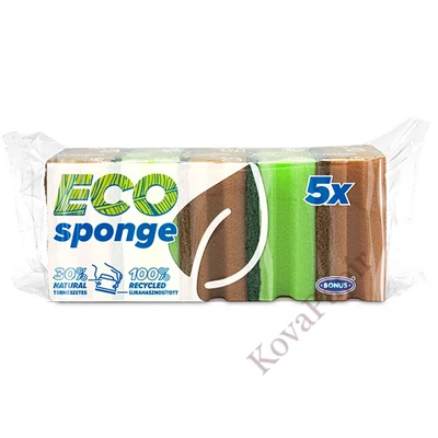 Mosogatószivacs BONUS Eco formázott 9,5x7,1x4,5cm 5 darabos