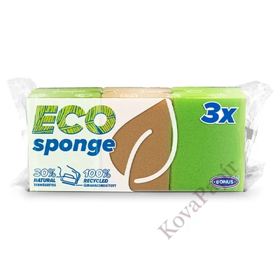 Mosogatószivacs BONUS formázott 9,5x7,1x4,5 cm 3 darabos