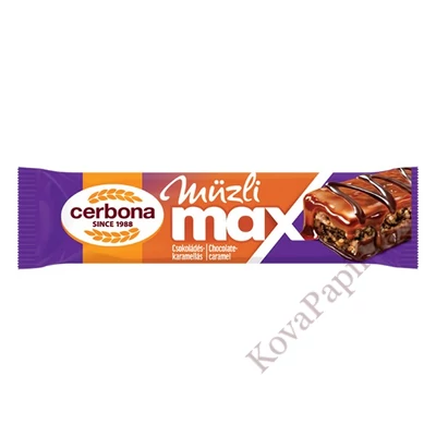 Müzliszelet CERBONA MAX csokis - sós karamella 30 g