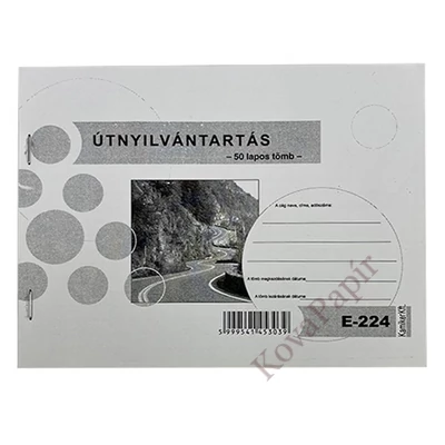 Nyomtatvány útnyilvántartás A/5 fekvő 50 lapos