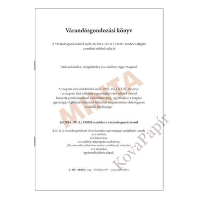 Nyomtatvány várandósgondozási könyv PÁTRIA
