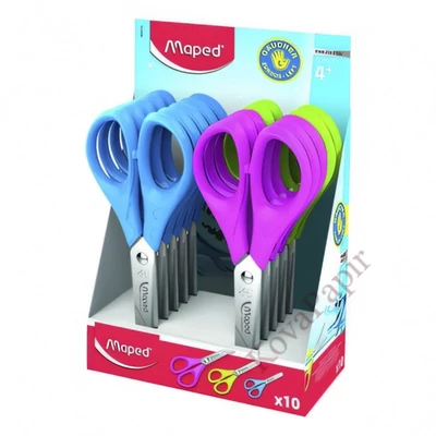 Olló iskolai MAPED Essentials Soft 13cm balkezes vegyes színek