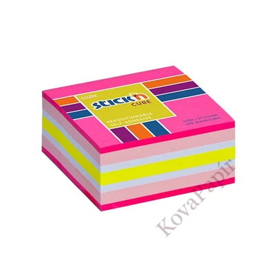 Öntapadós jegyzettömb STICK`N 51x51mm neon rózsaszín mix 250 lap