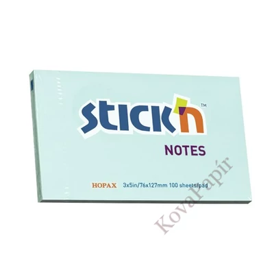 Öntapadós jegyzettömb STICK`N 76x127mm pasztell kék 100 lap