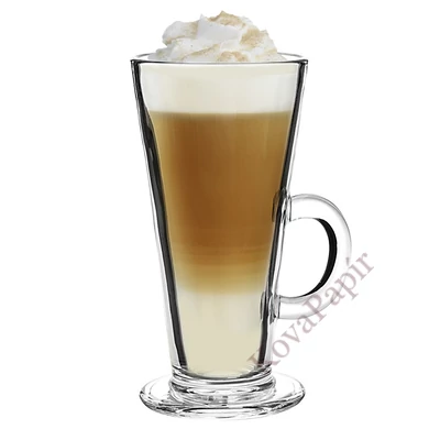 Pohár készlet latte üveg füllel 260 ml 2 darabos