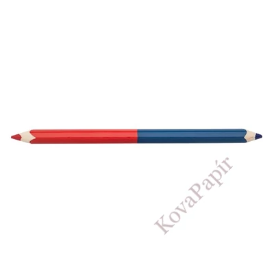 Postairón háromszögletű vastag piros-kék