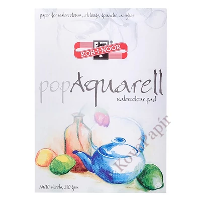 Rajztömb KOH-I-NOOR Pop Aquarell A/4 speciális papírból 250 g 10 lapos