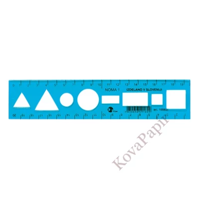 Sablon vonalzó OPTIMA hajlékony kék 20cm