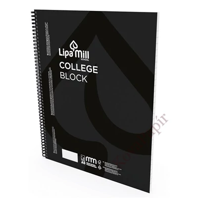 Spirálfüzet kockás LIPAMILL A/5 70 lapos College block
