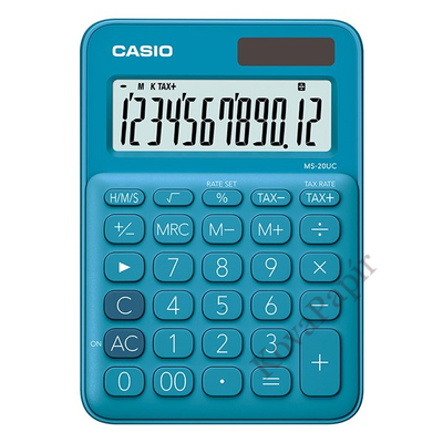 Számológép asztali CASIO MS 20 UC 12 digit kék
