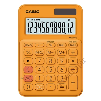Számológép asztali CASIO MS 20 UC 12 digit narancs