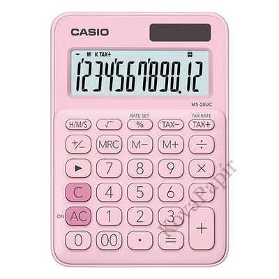 Számológép asztali CASIO MS 20 UC 12 digit pink