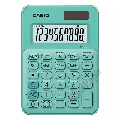 Számológép asztali CASIO MS 7 UC 10 digit zöld