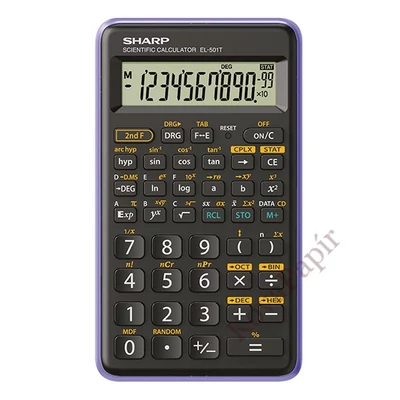 Számológép tudományos SHARP EL-501XBVL 146 funkciós 12 digit lila