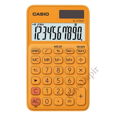 Számológép zseb CASIO SL 310 UC 10 digit narancs
