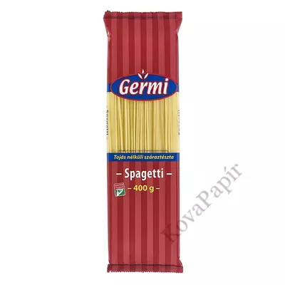 Száraztészta spagetti GYERMELYI Germi tojás nélküli 400g