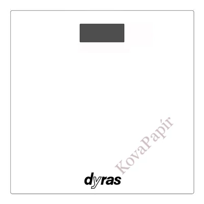 Személymérleg DYRAS PS-2013WH LCD üveg fehér