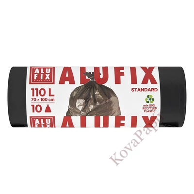 Szemeteszsák ALUFIX 110L 23 mikronos fekete 10 darabos