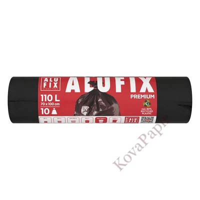 Szemeteszsák ALUFIX 110L 37 mikronos EXTRA erős fekete 10 darabos