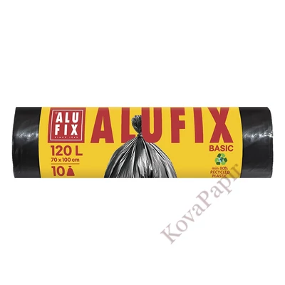 Szemeteszsák ALUFIX 120L 17 mikronos ECO fekete 10 darabos