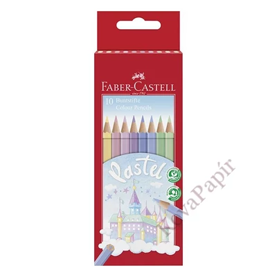 Színes ceruza FABER-CASTELL Pasztell hatszögletű 10 darabos