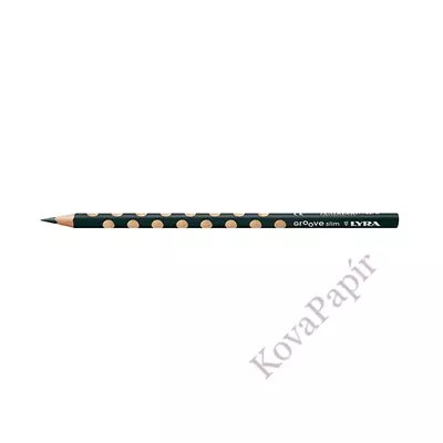 Színes ceruza LYRA Groove Slim háromszögletű vékony fekete