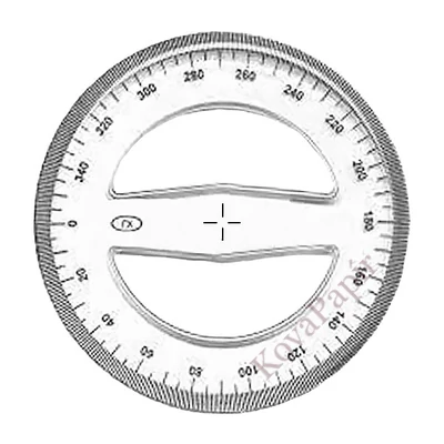 Szögmérő 360 fokos műanyag