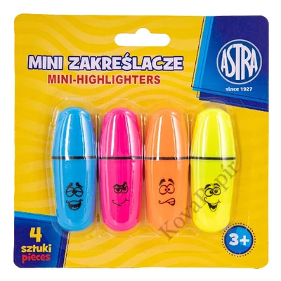 Szövegkiemelő ASTRA mini 4 szín/bliszter