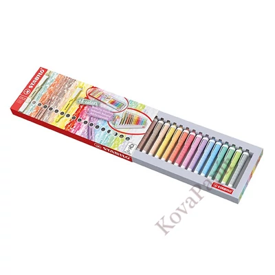 Szövegkiemelő készlet STABILO Swing Cool Naturecolors asztali 18 darabos