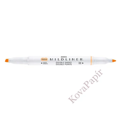Szövegkiemelő kétvégű ZEBRA Mildliner fluorescent 1,4-4,0 mm narancssárga