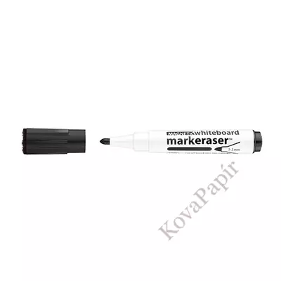 Táblamarker ICO Markeraser mágneses kupakkal törlővel fekete 1-3mm