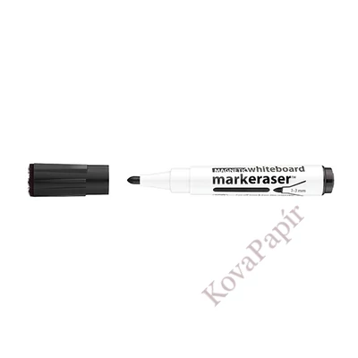 Táblamarker ICO Markeraser mágneses kupakkal törlővel fekete 1-3mm