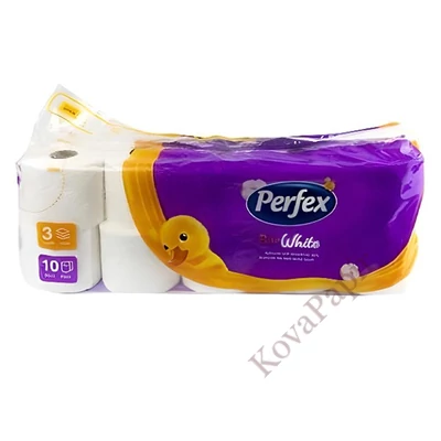 Toalettpapír PERFEX Pure White 3 rétegű 10 tekercses
