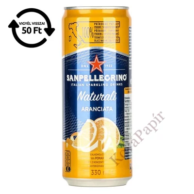 Üdítőital szénsavas SAN PELLEGRINO Aranciata narancs 0,33L DRS