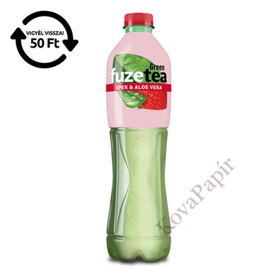 Üdítőital szénsavmentes FUZETEA Eper-Aloevera 1,5L DRS
