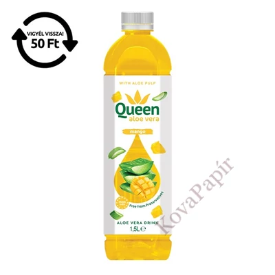 Üdítőital szénsavmentes QUEEN Aloe Vera Mangó 1,5L DRS