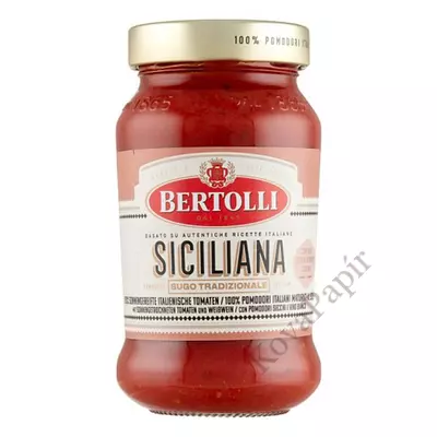 Üveges szósz BERTOLLI Siciliana 400g