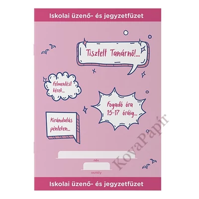 Üzenő- és jegyzetfüzet ICO Student A/5 32 lapos iskolai