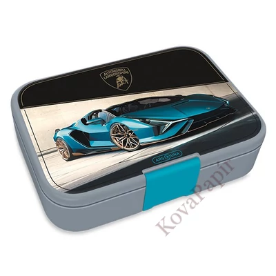 Uzsonnás doboz ARS UNA Lamborghini osztott műanyag 216x153x52 mm