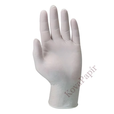 Gumikesztyű COVERGUARD latex púderes fehér L 100 darab/doboz